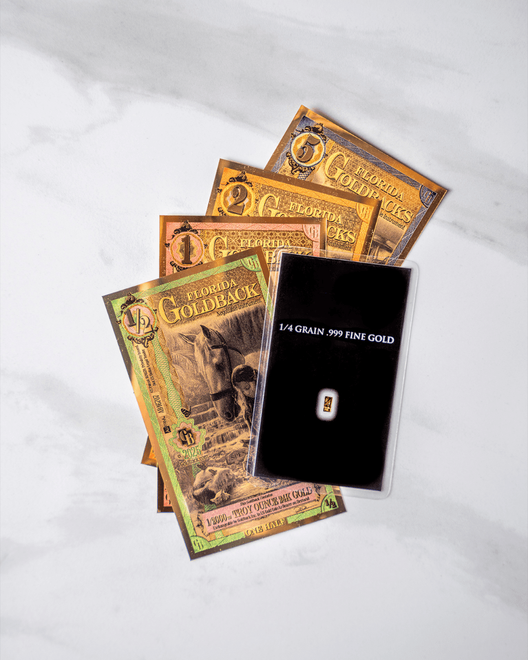 Goldbacks vs. fractional gold